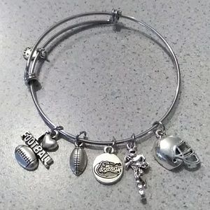 NWOT Florida Gators football charm bangle bracelet